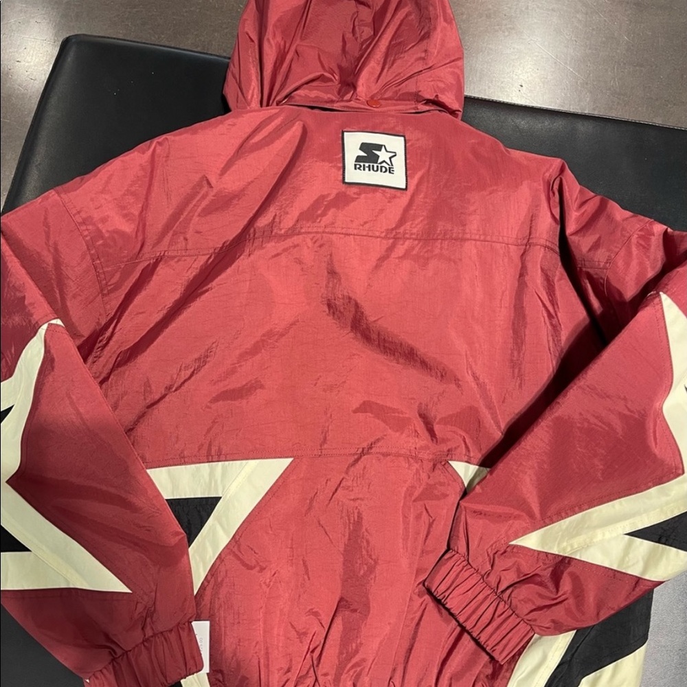 Rhude Starter Windbreaker size Large Maroon color
